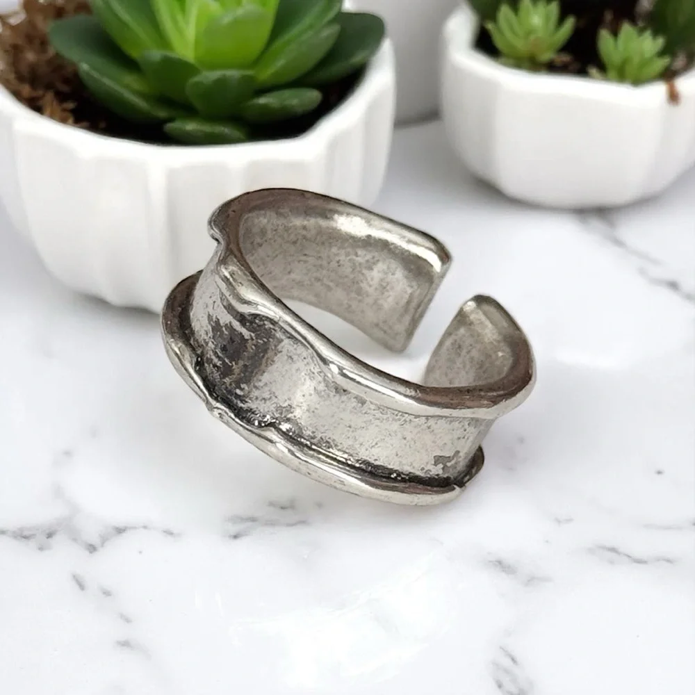 5 For $25💫Trendy Whimsigoth Silver Ring